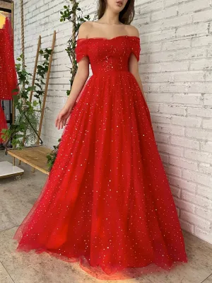 Burgundy Off Shoulder Long Prom Dress, Burgundy Formal Evening Dresses