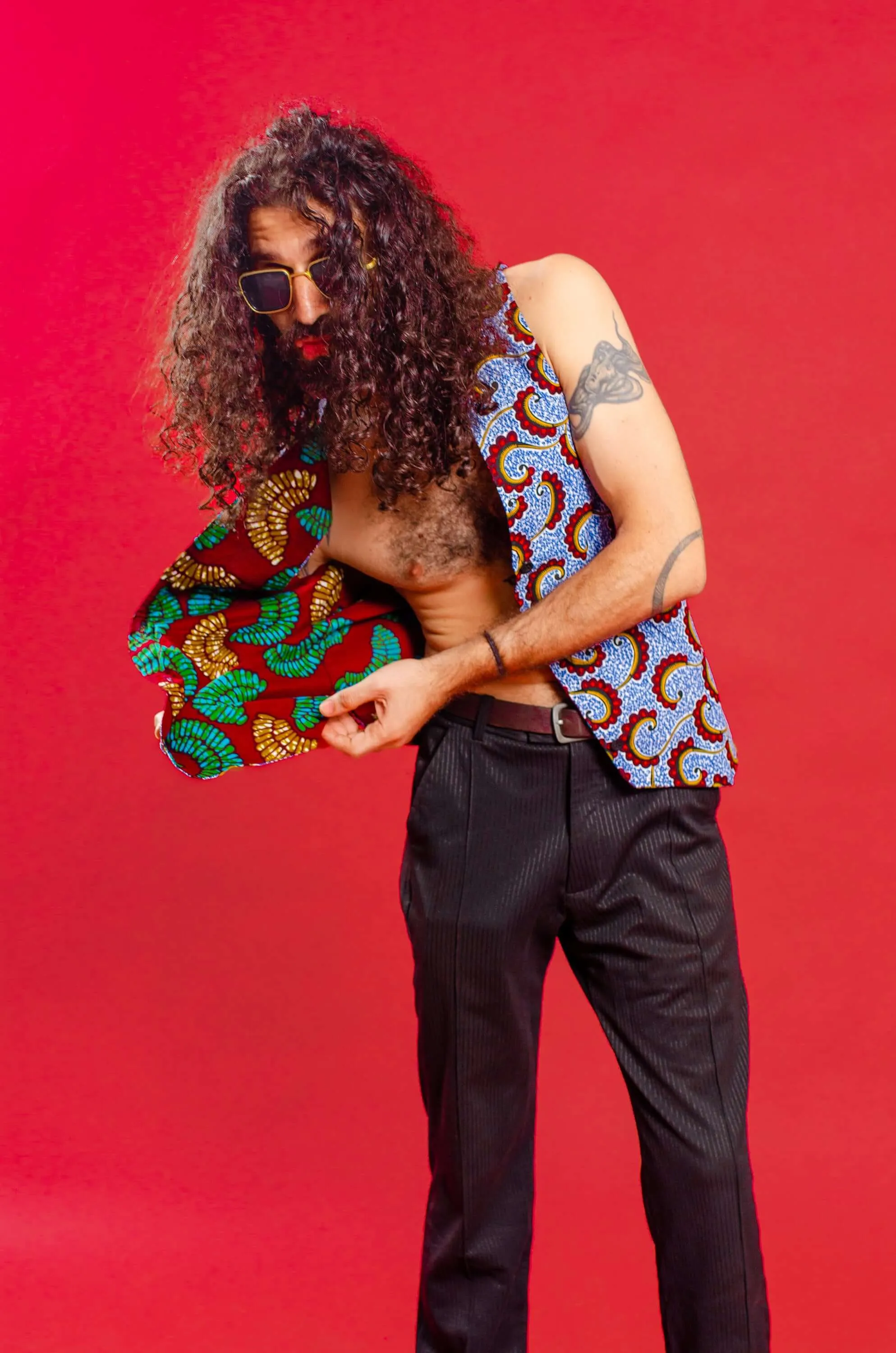 Bush Boy African Print Reversible Waistcoat