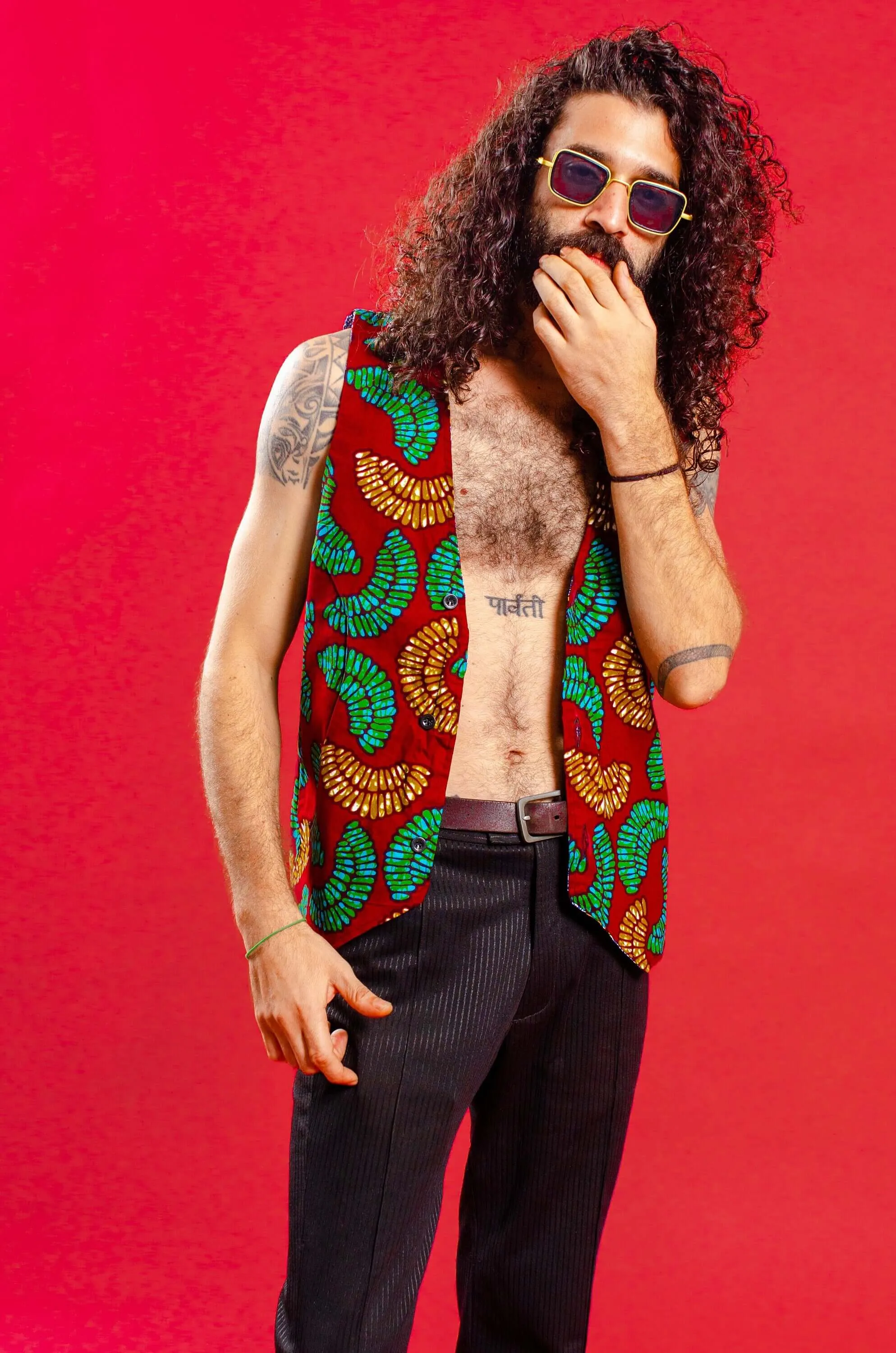 Bush Boy African Print Reversible Waistcoat