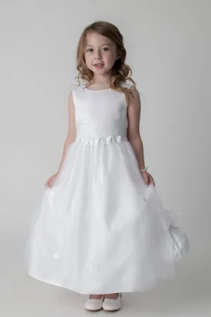 Butterflies Flower Girl Dress - with Petal Bag - White