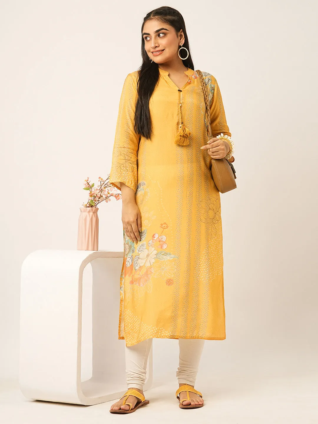 Buy Mustard Muslin Kurta for women online in India - Zola
