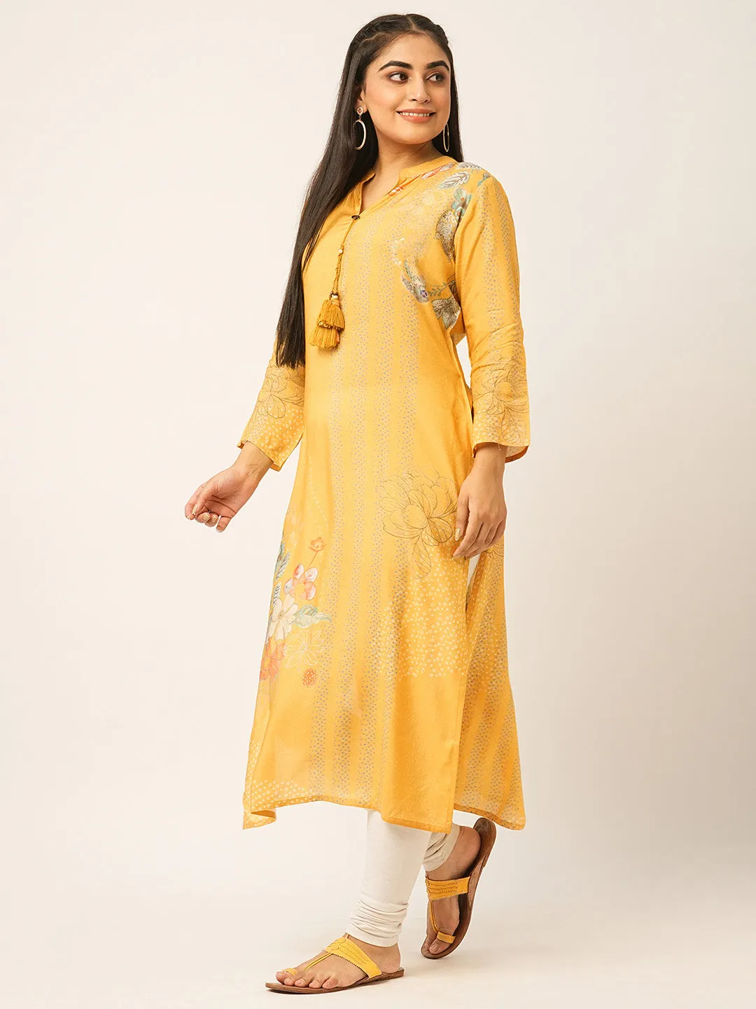 Buy Mustard Muslin Kurta for women online in India - Zola