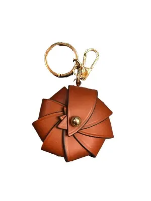 CALF LEATHER KEYCHAIN - GOLDEN