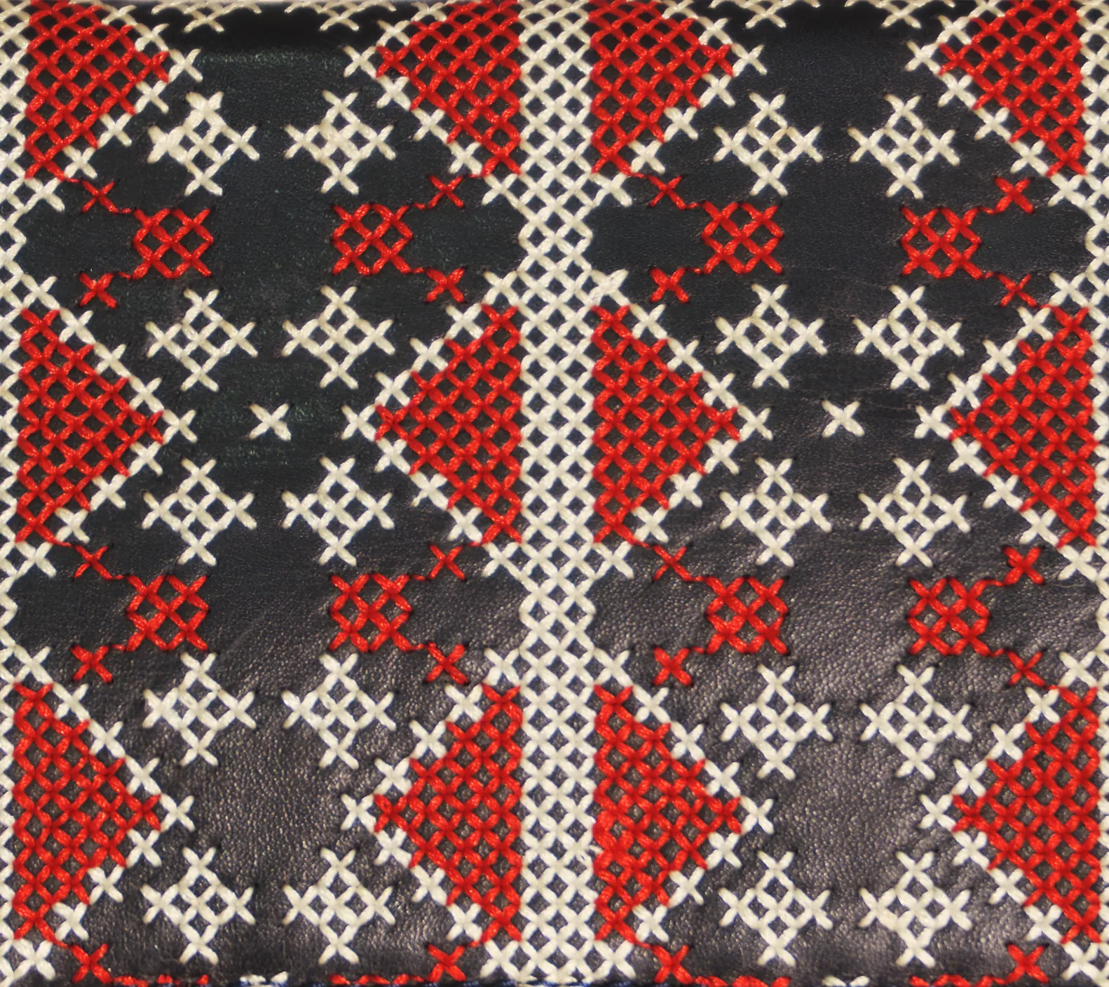 CALI Embroidered Leather Wallet