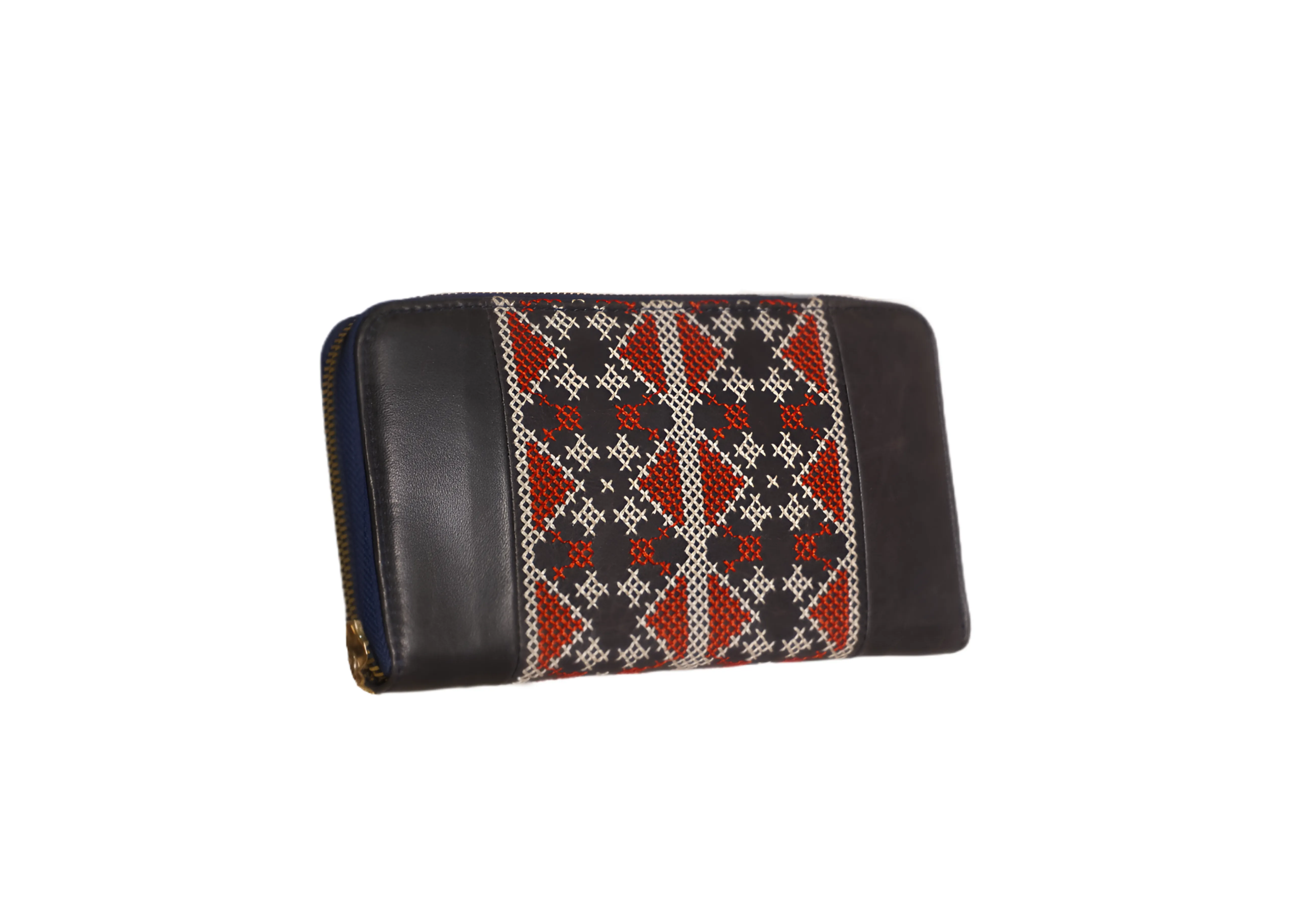 CALI Embroidered Leather Wallet