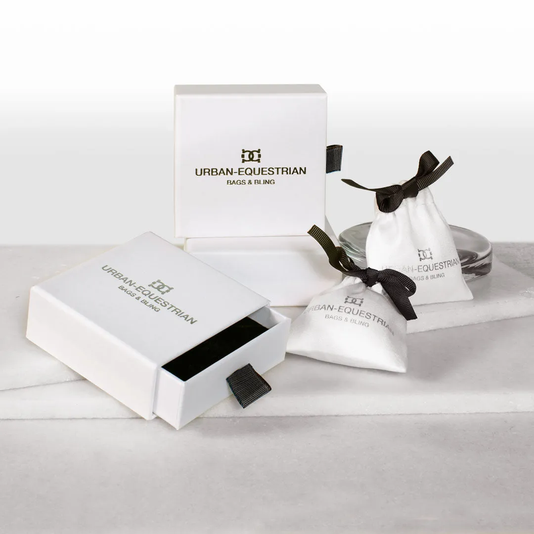 Calista - Natural Leather & Sterling Silver Horseshoe Earring