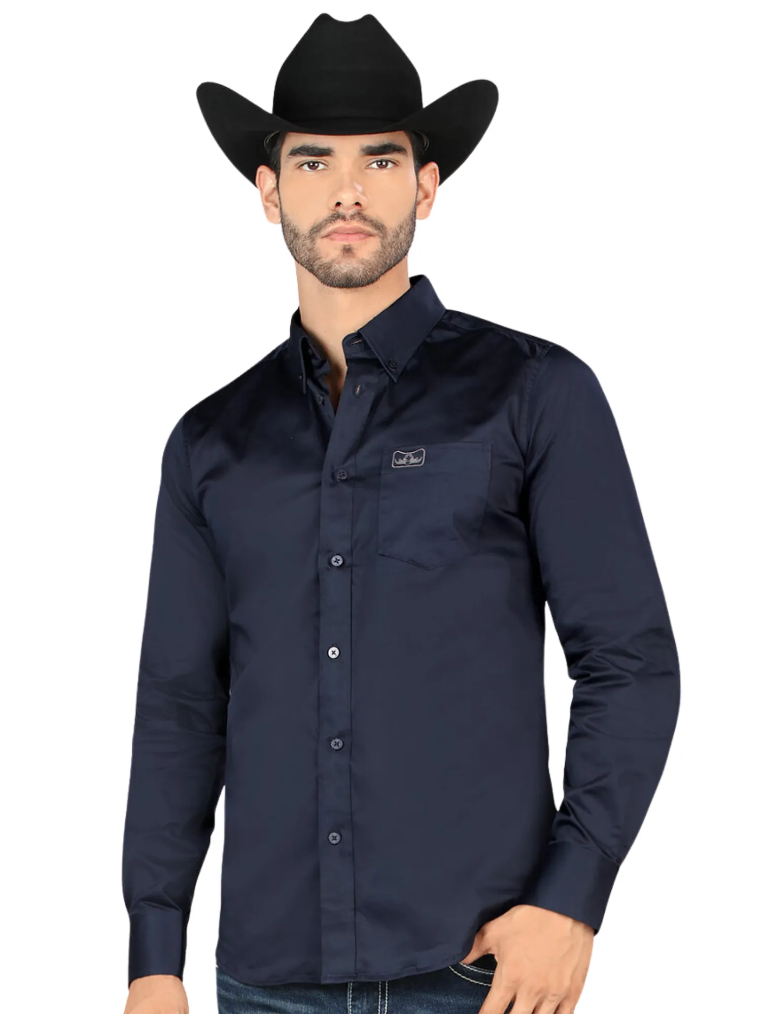 Camisa Casual Lisa Manga Larga para Hombre 'Montero' - ID: 0463