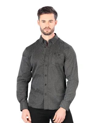 Camisa Casual Manga Larga Estampada para Hombre 'Montero' - ID: 0785