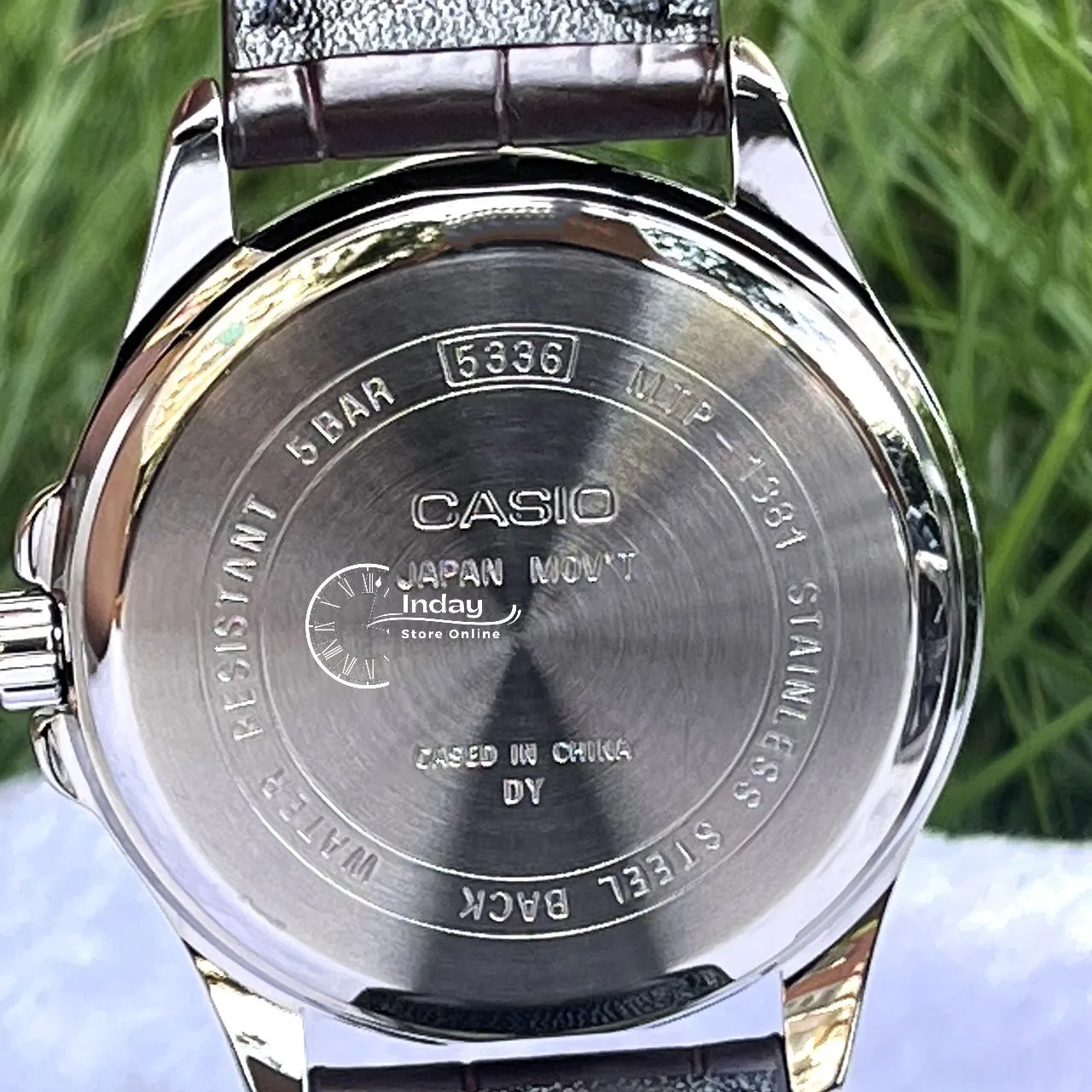 Casio Fashion Men's Watch MTP-1381L-7A Genuine Leather Band Mineral Glass