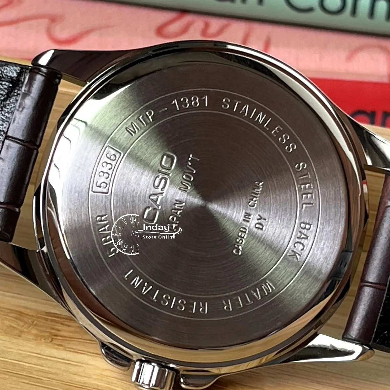 Casio Fashion Men's Watch MTP-1381L-7A Genuine Leather Band Mineral Glass