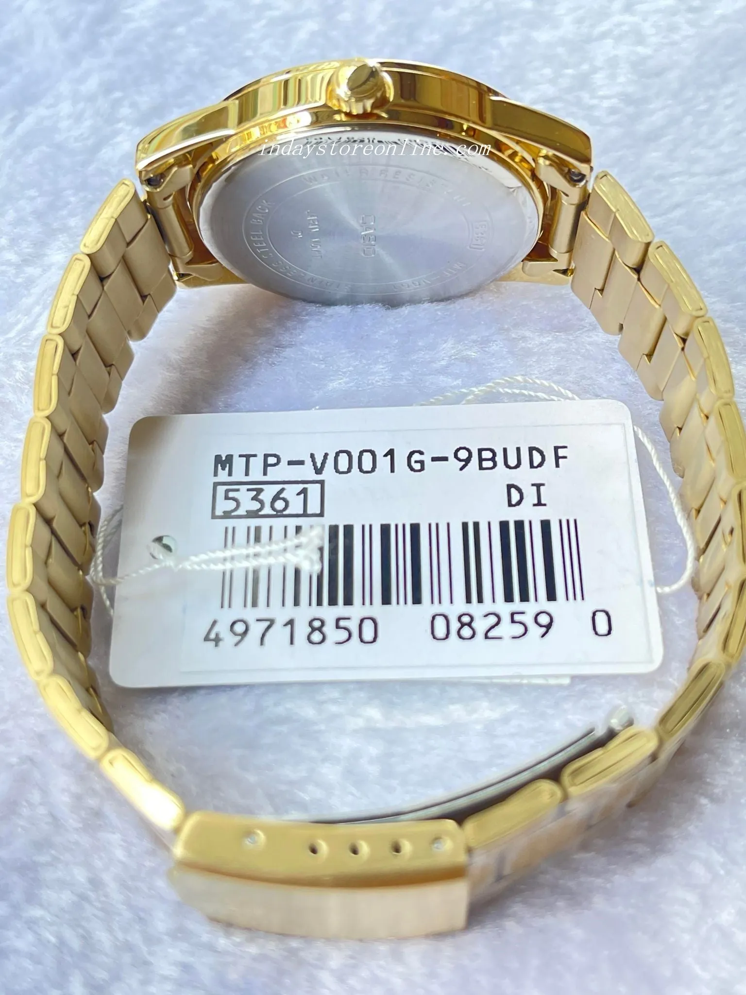 Casio Standard Men's Watch MTP-V001G-9B Gold Plated Stainless Steel Mineral Glass