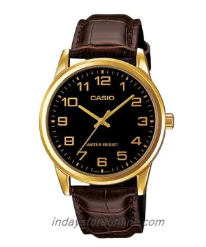 Casio Standard Men's Watch MTP-V001GL-1 Brown Leather Strap Mineral Glass