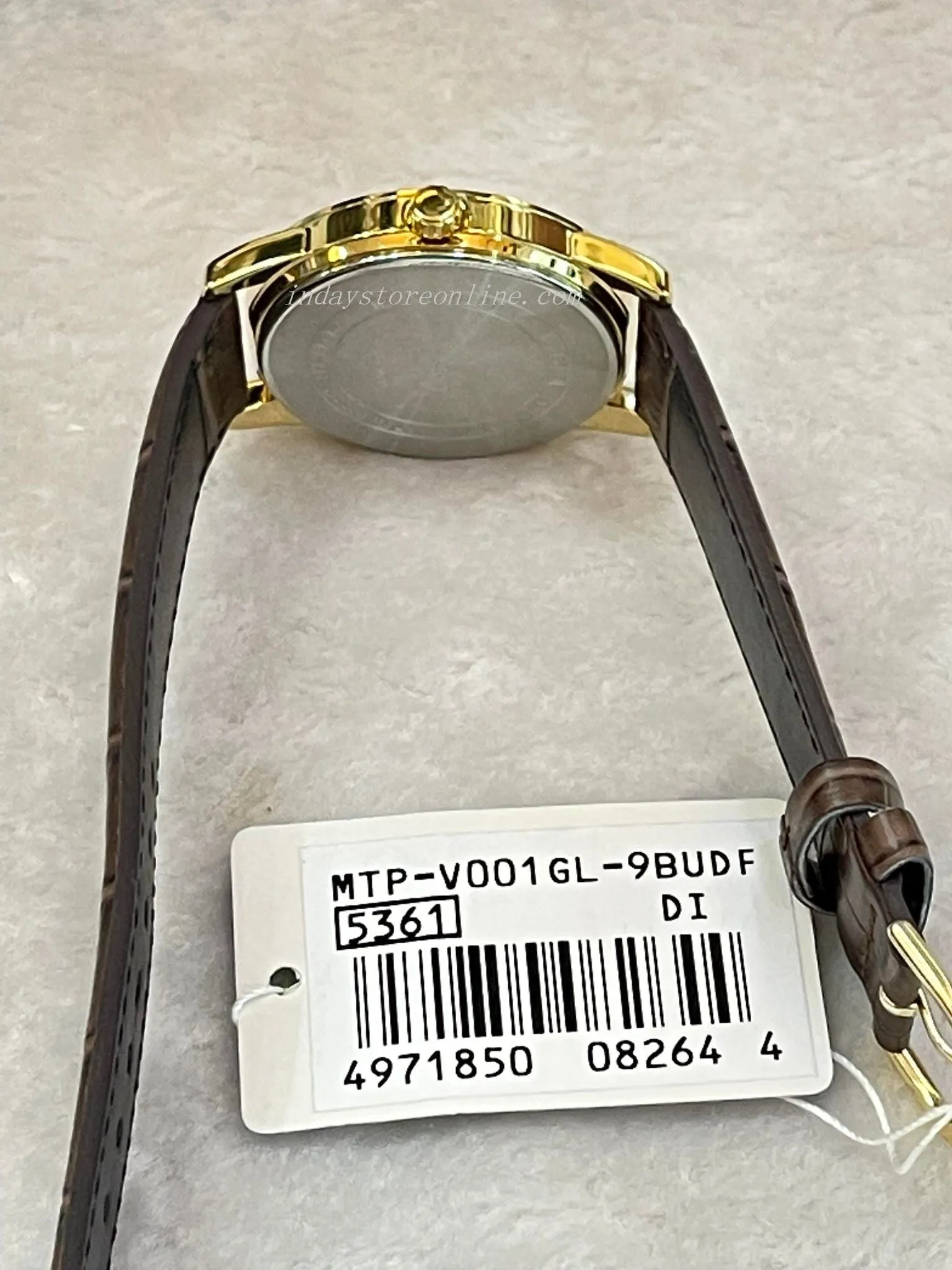 Casio Standard Men's Watch MTP-V001GL-9B  Brown Leather Strap Mineral Glass