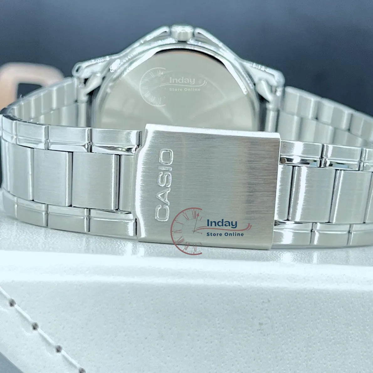 Casio Standard Men's Watch MTP-V004D-7B Silver Plated Stainless Steel Strap Mineral Glass