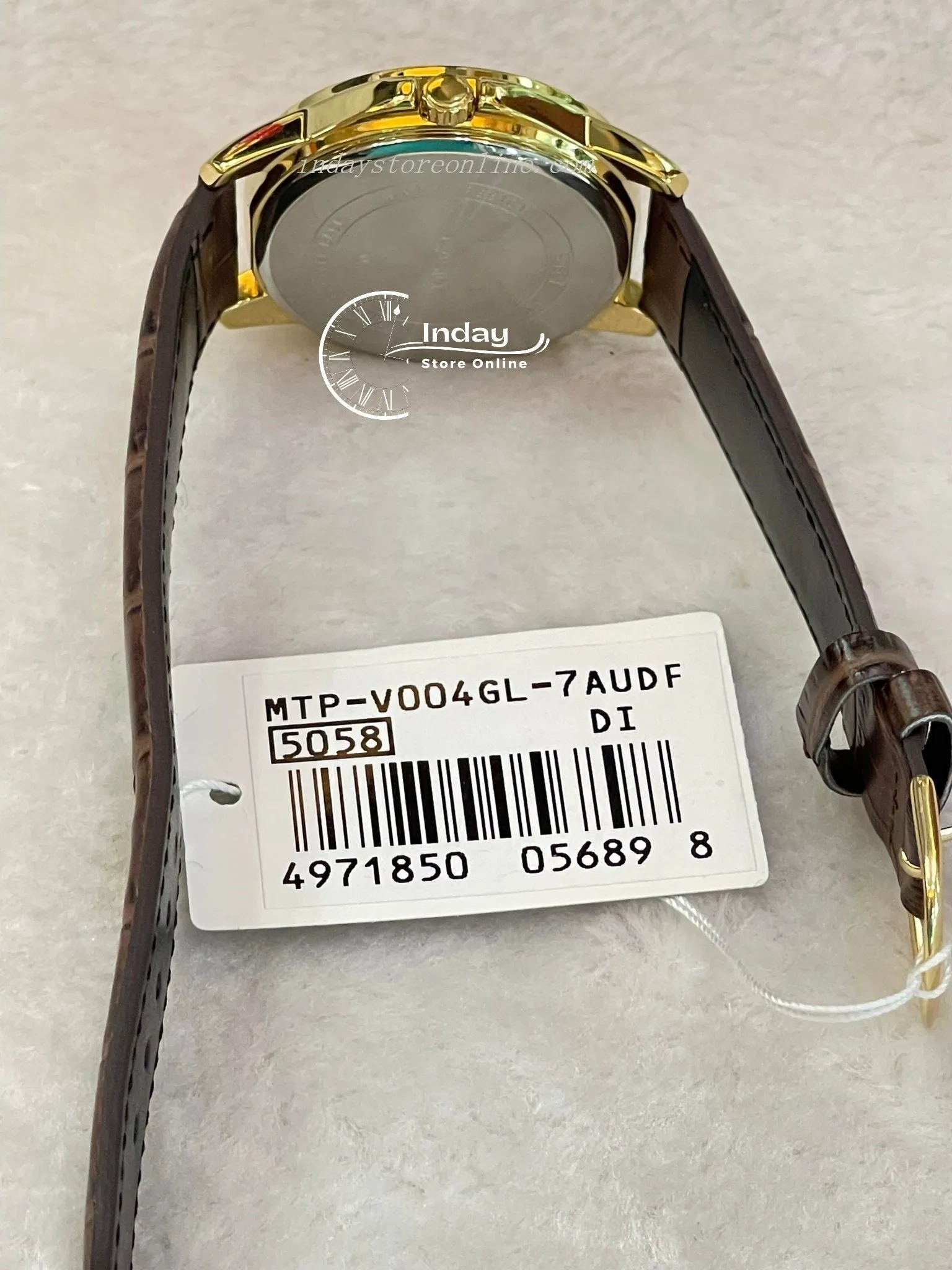 Casio Standard Men's Watch MTP-V004GL-7A Brown Leather Strap Mineral Glass