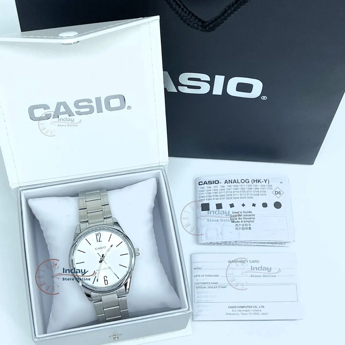 Casio Standard Men's Watch MTP-V005D-7B Silver Plated Stainless Steel Mineral Glass