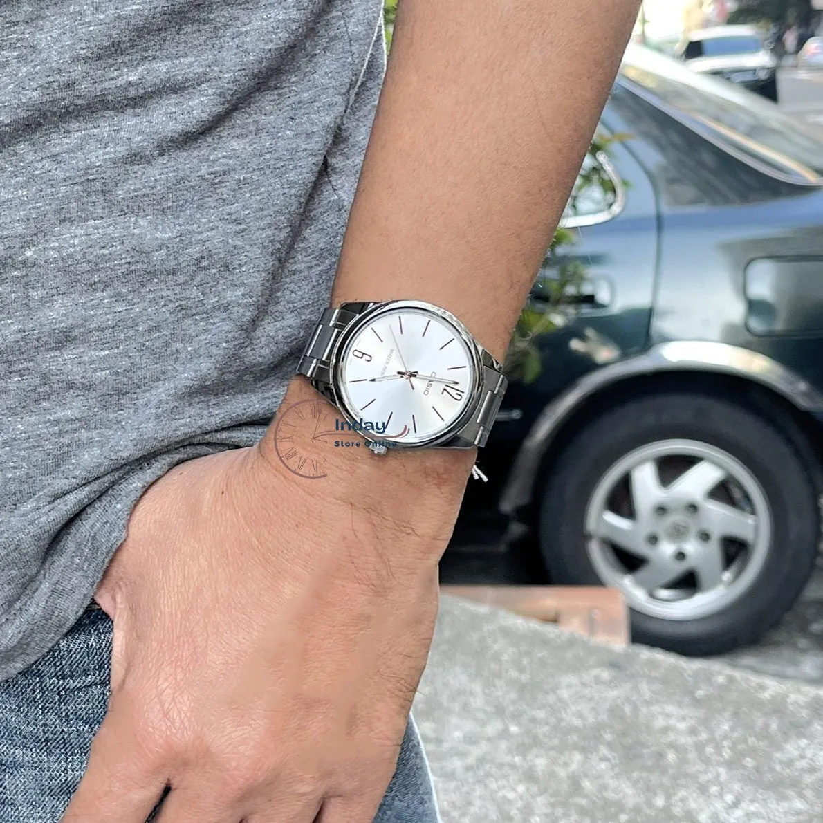 Casio Standard Men's Watch MTP-V005D-7B Silver Plated Stainless Steel Mineral Glass