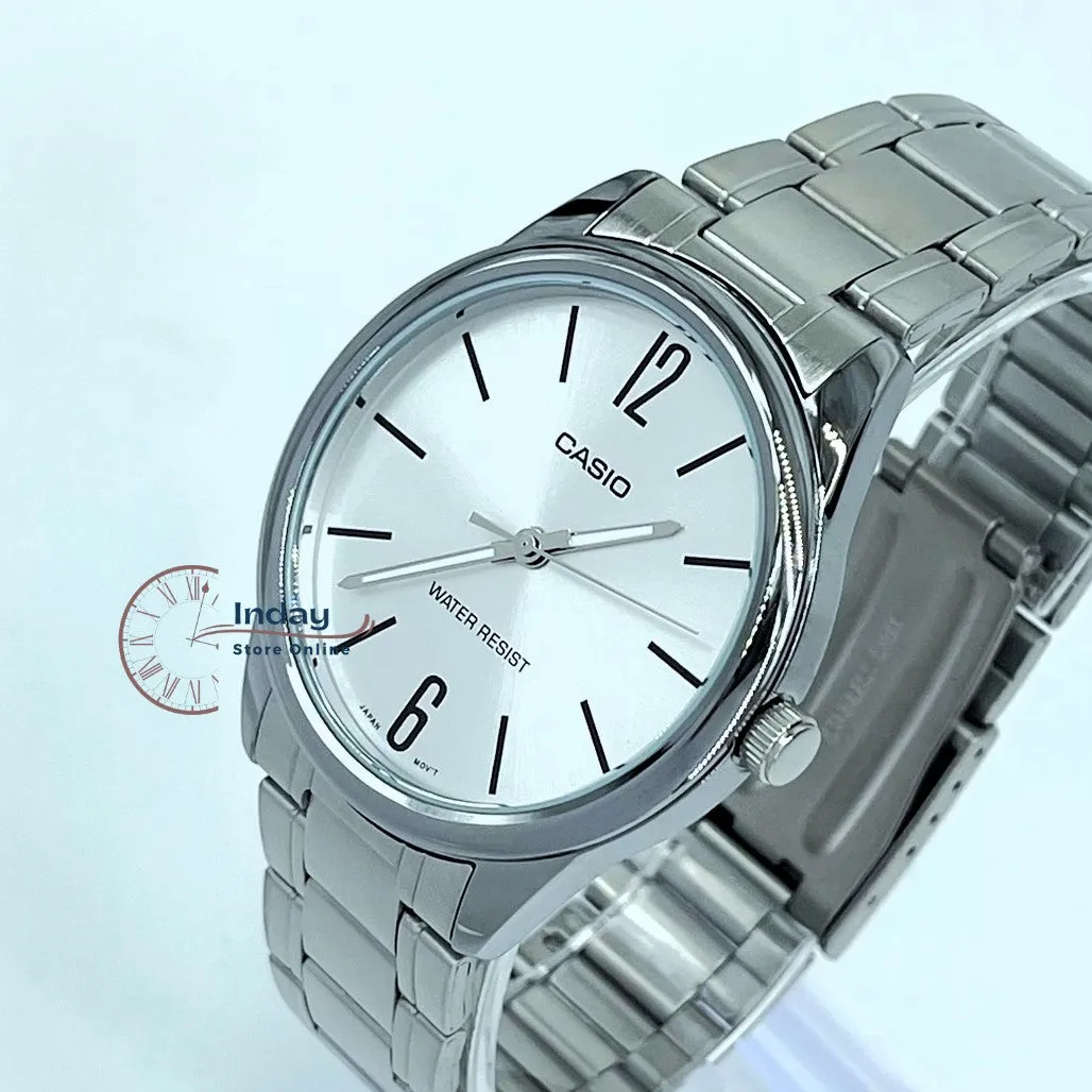 Casio Standard Men's Watch MTP-V005D-7B Silver Plated Stainless Steel Mineral Glass