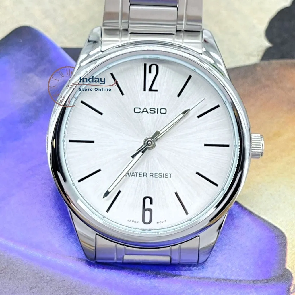 Casio Standard Men's Watch MTP-V005D-7B Silver Plated Stainless Steel Mineral Glass