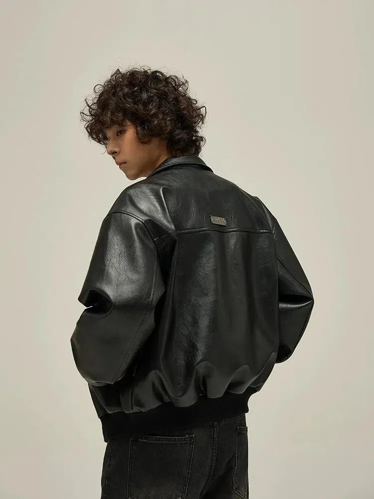 Casual Retro PU Leather Jacket