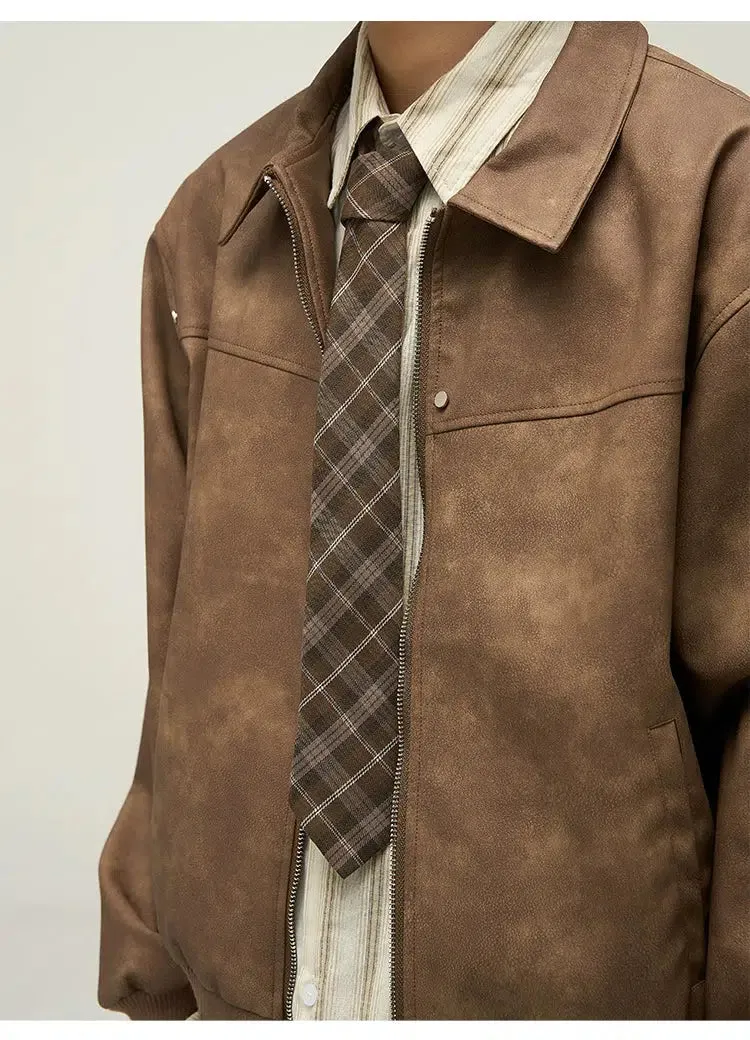 Casual Retro PU Leather Jacket