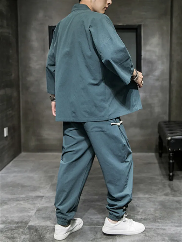 Casual Solid Color 3/4 Sleeve Outfits