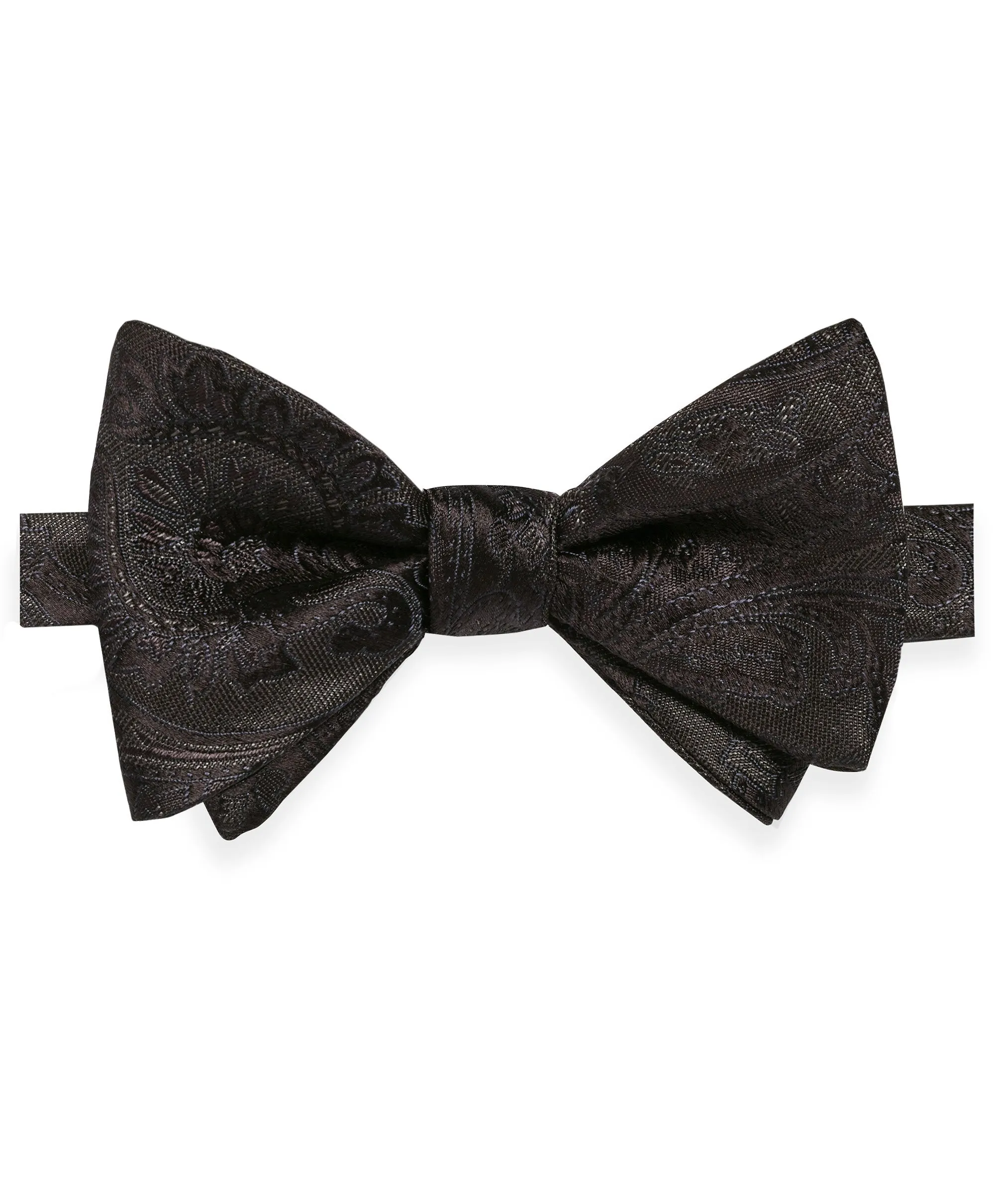 CH07587002 | Black Paisley Self-tie Bow Tie & Cummerbund Set