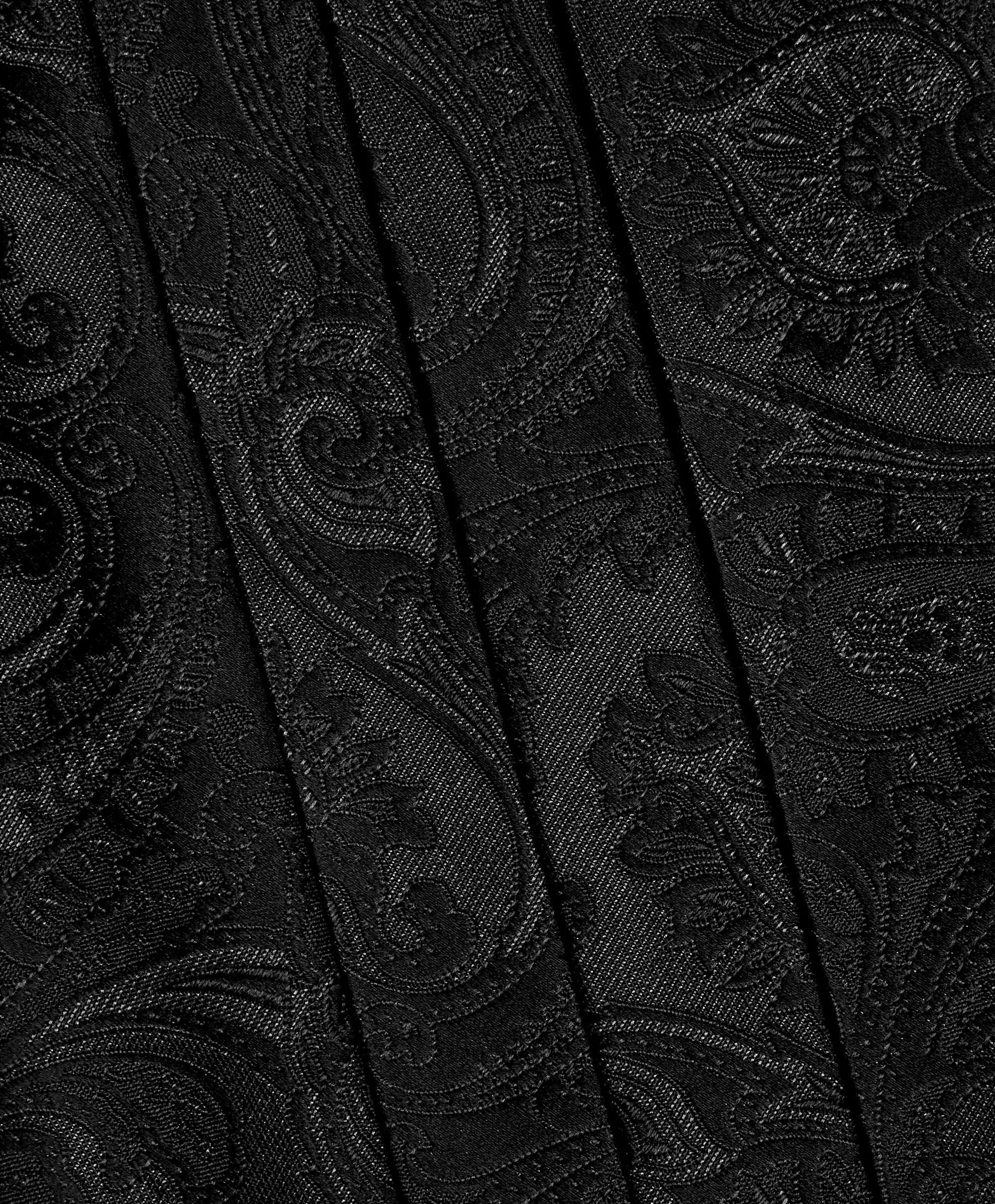 CH07587002 | Black Paisley Self-tie Bow Tie & Cummerbund Set