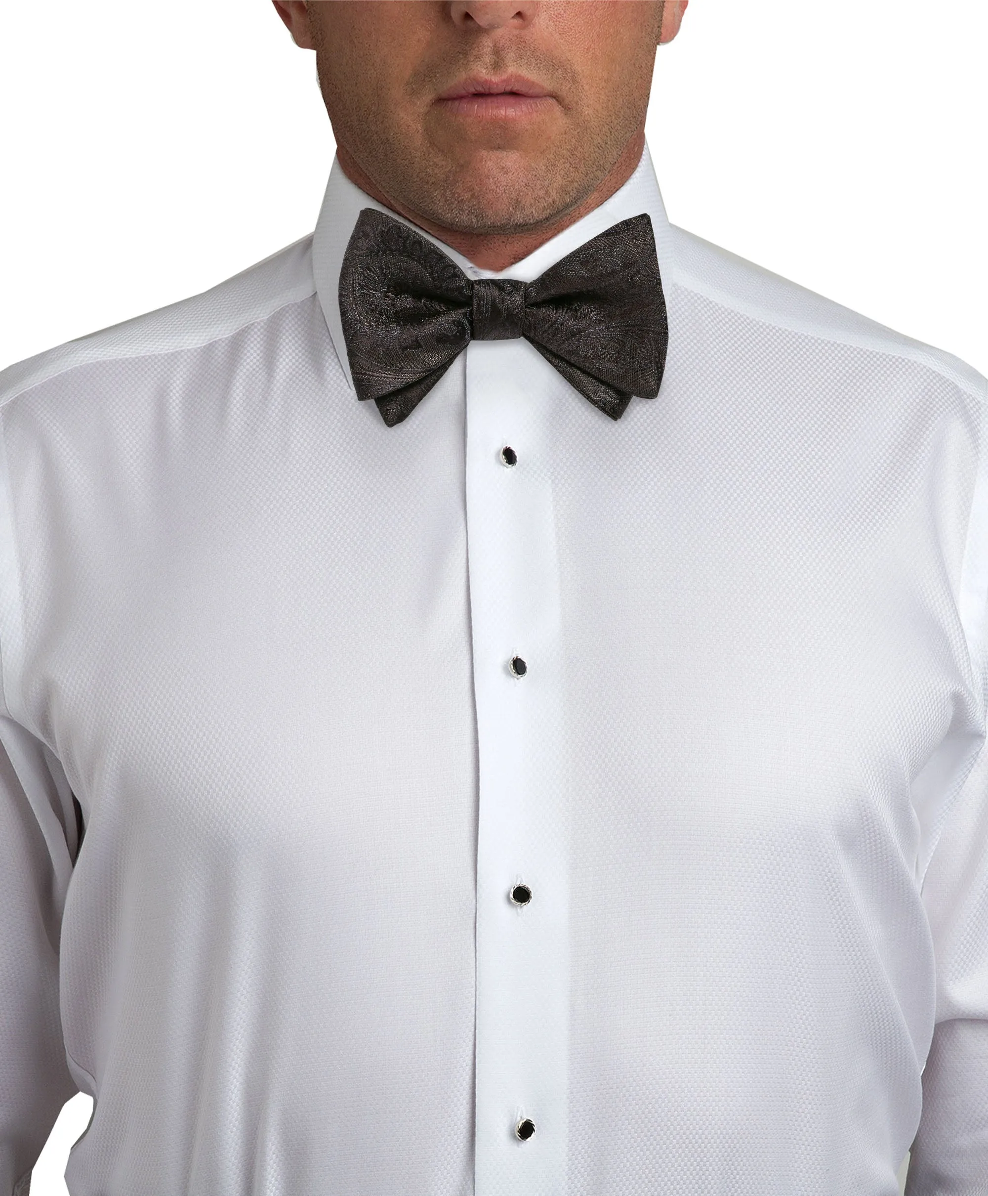 CH07587002 | Black Paisley Self-tie Bow Tie & Cummerbund Set
