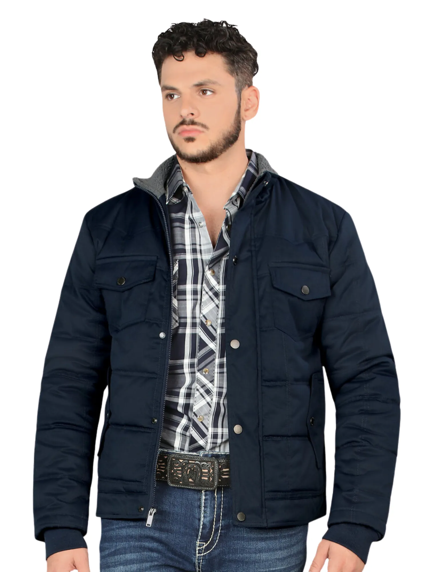 Chamarra Casual Termica de Forro Afelpado (Tipo Borrego) para Hombre 'Montero' - ID: 0894