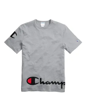 Champion Life® Men's Heritage Tee, Wraparound Logo Oxford Grey