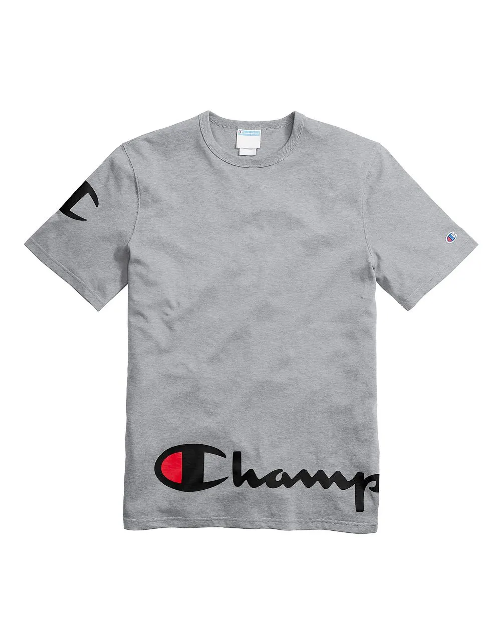 Champion Life® Men's Heritage Tee, Wraparound Logo Oxford Grey