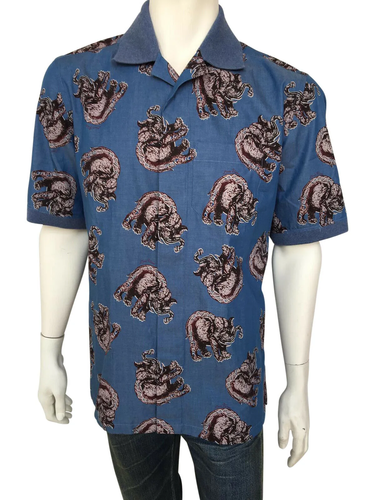 Chapman Elephant Knit Collar Shirt