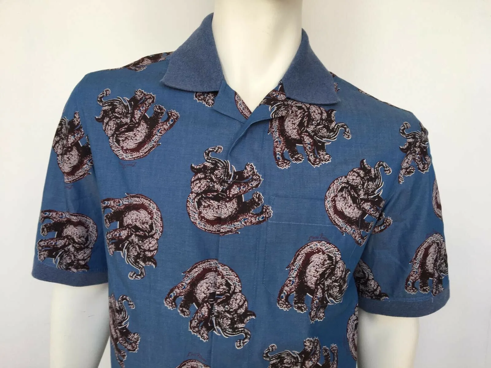 Chapman Elephant Knit Collar Shirt