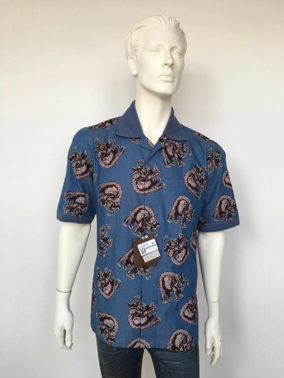 Chapman Elephant Knit Collar Shirt