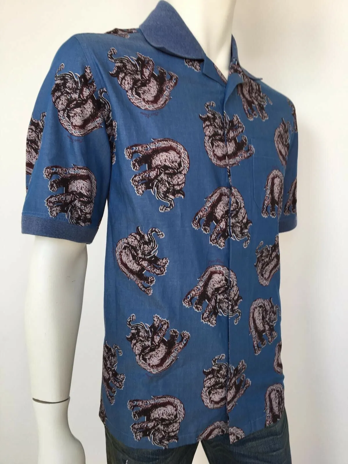 Chapman Elephant Knit Collar Shirt