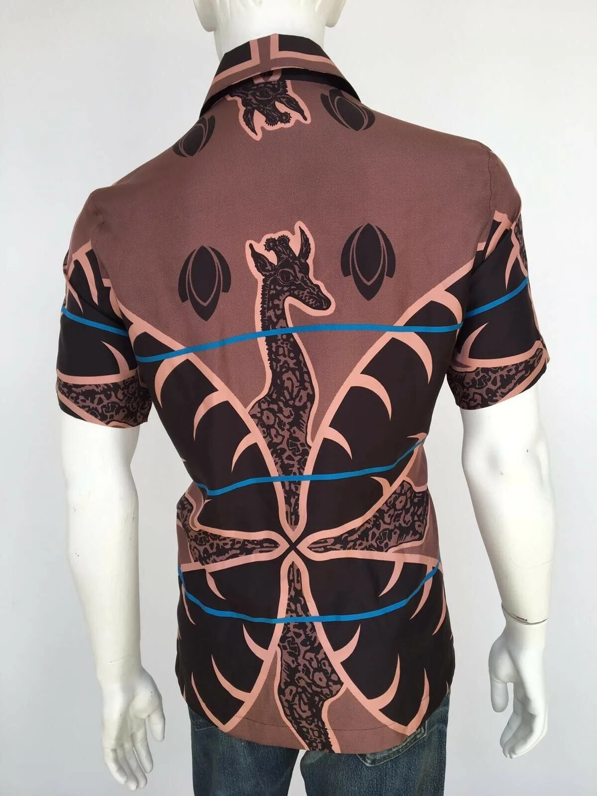 Chapman Giraffe Short Sleeve Silk Shirt