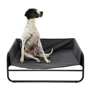 Charlie's High Walled Outdoor Trampoline Dog Bed Black Medium
