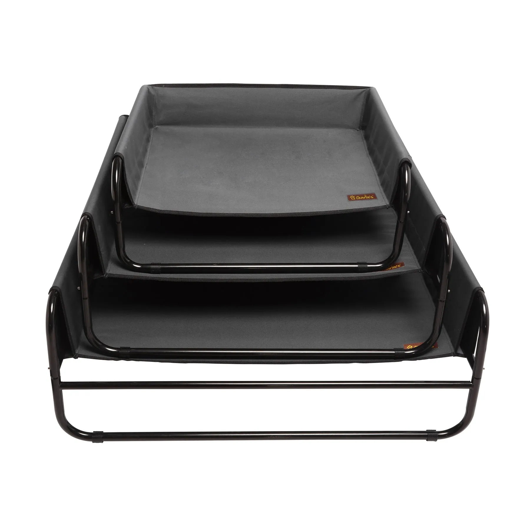 Charlie's High Walled Outdoor Trampoline Dog Bed Black Small