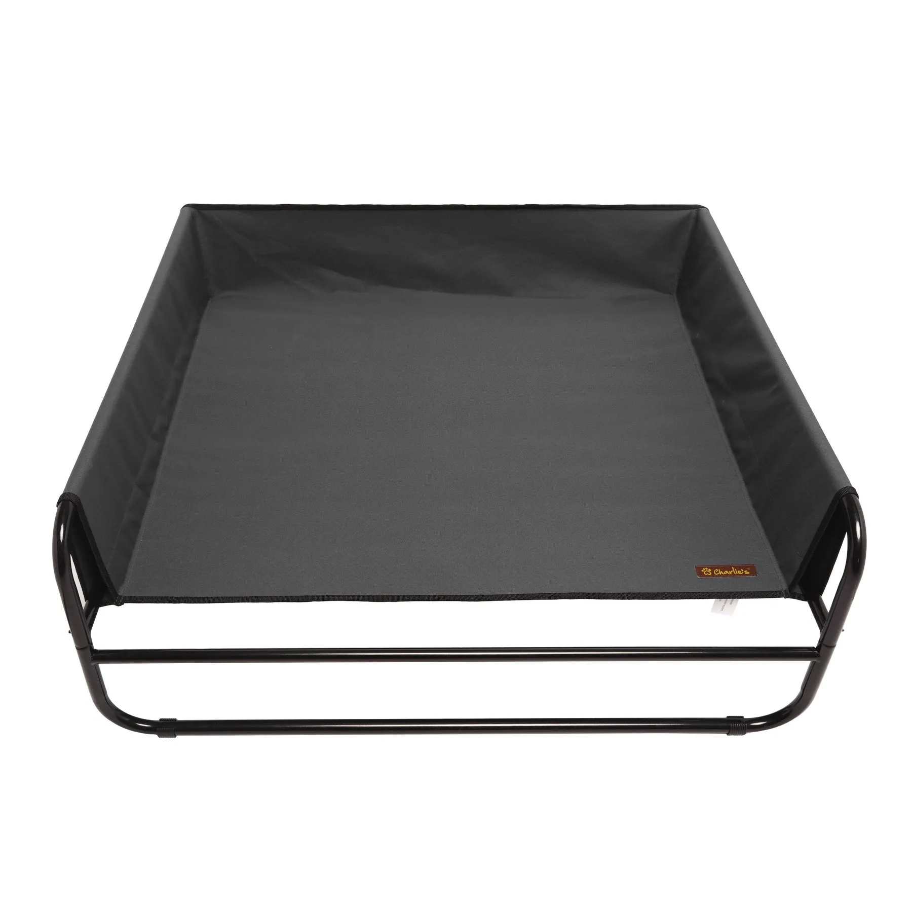 Charlie's High Walled Outdoor Trampoline Dog Bed Black Small