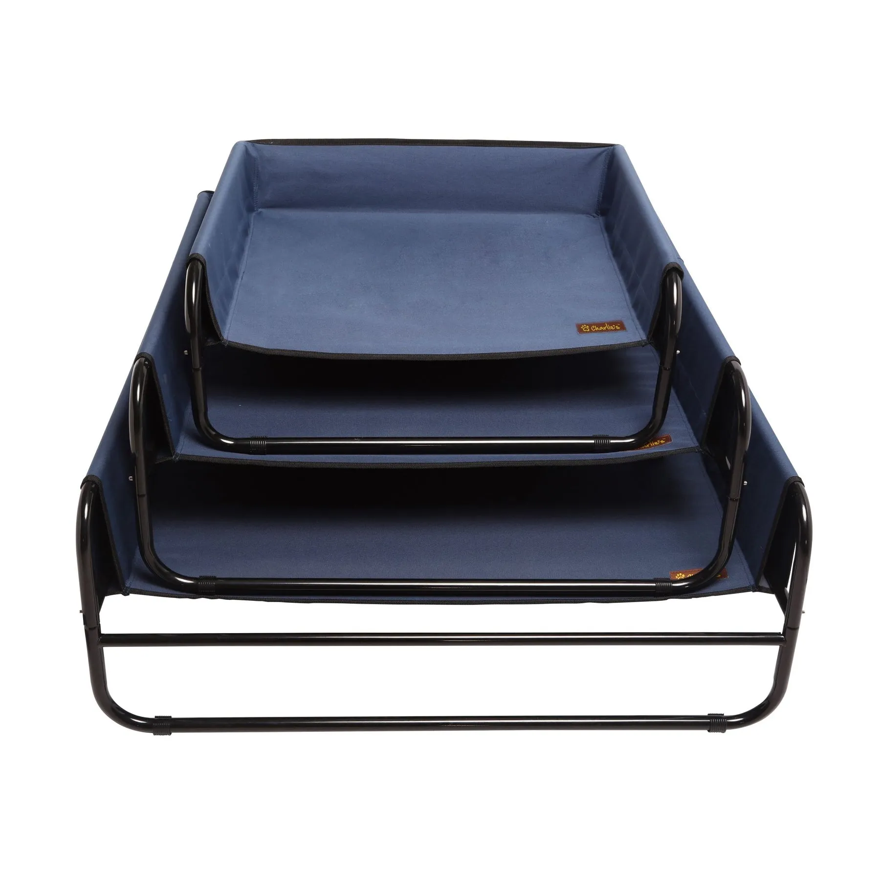 Charlie's High Walled Outdoor Trampoline Dog Bed Blue Medium