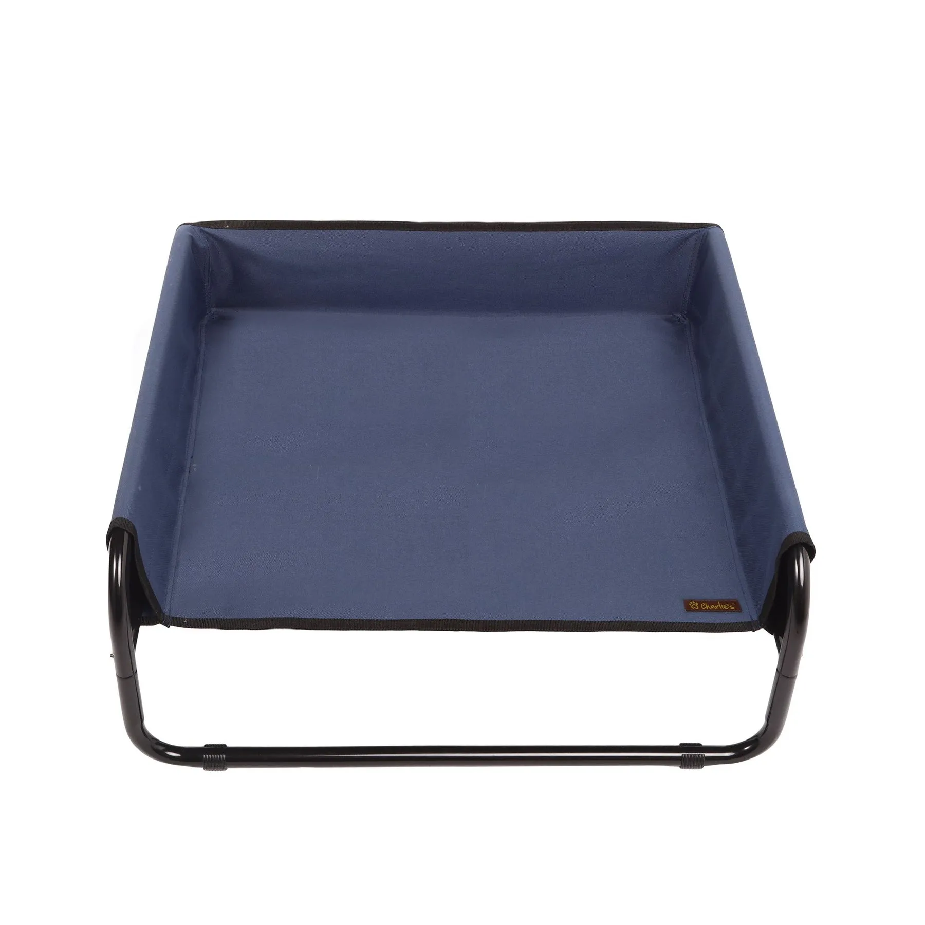 Charlie's High Walled Outdoor Trampoline Dog Bed Blue Medium