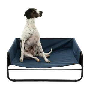 Charlie's High Walled Outdoor Trampoline Dog Bed Blue Small