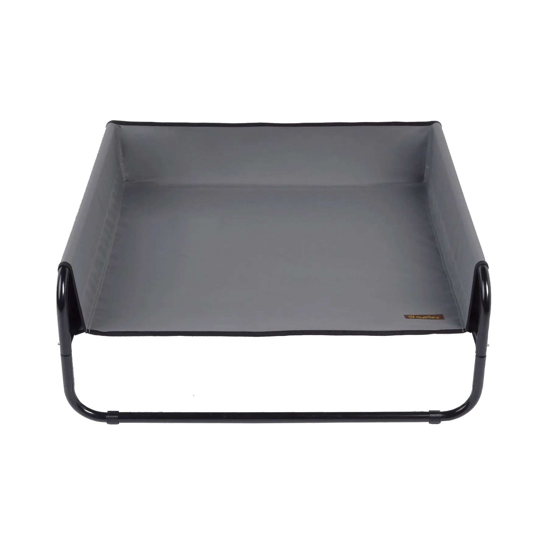 Charlie's High Walled Outdoor Trampoline Dog Bed Grey Small