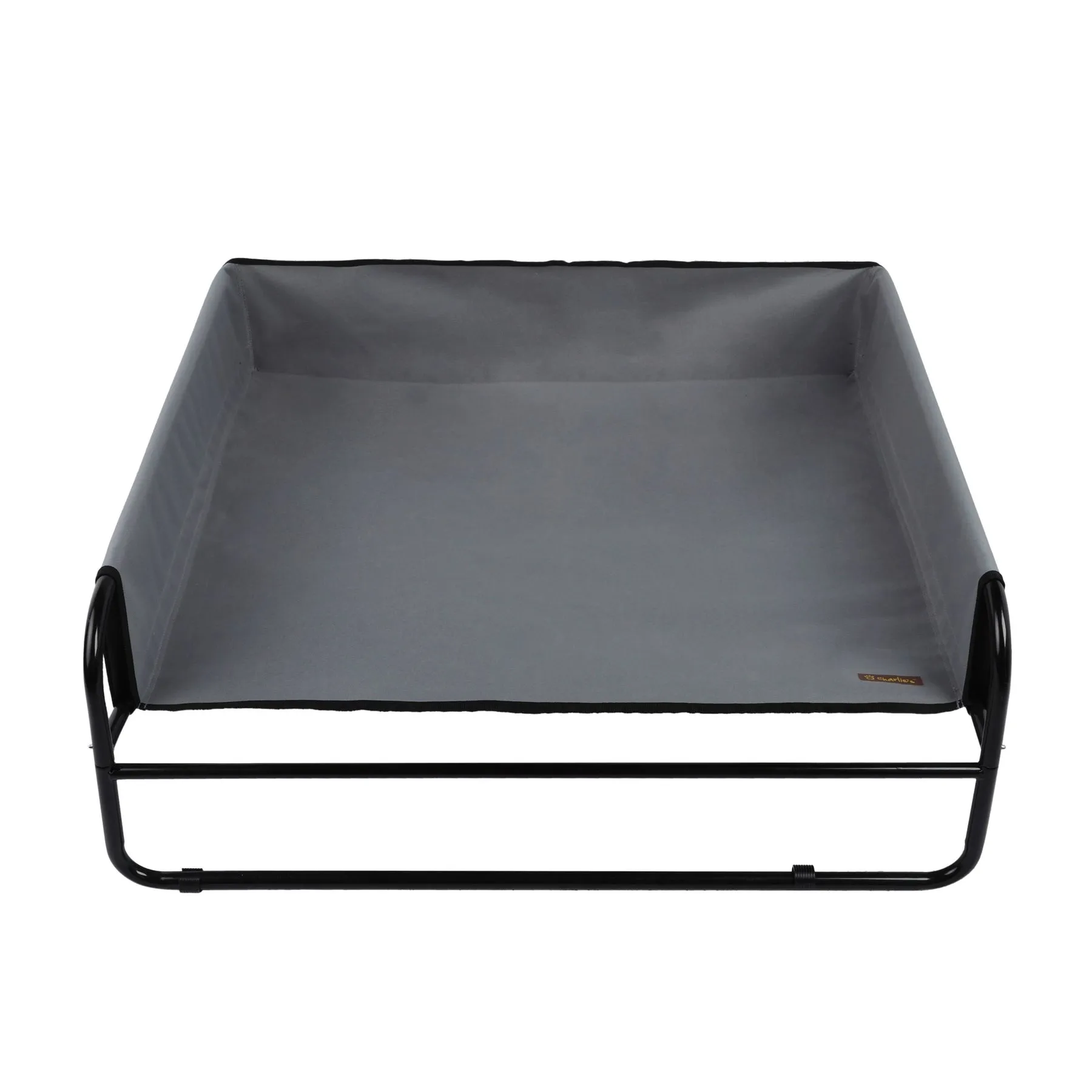 Charlie's High Walled Outdoor Trampoline Dog Bed Grey Small