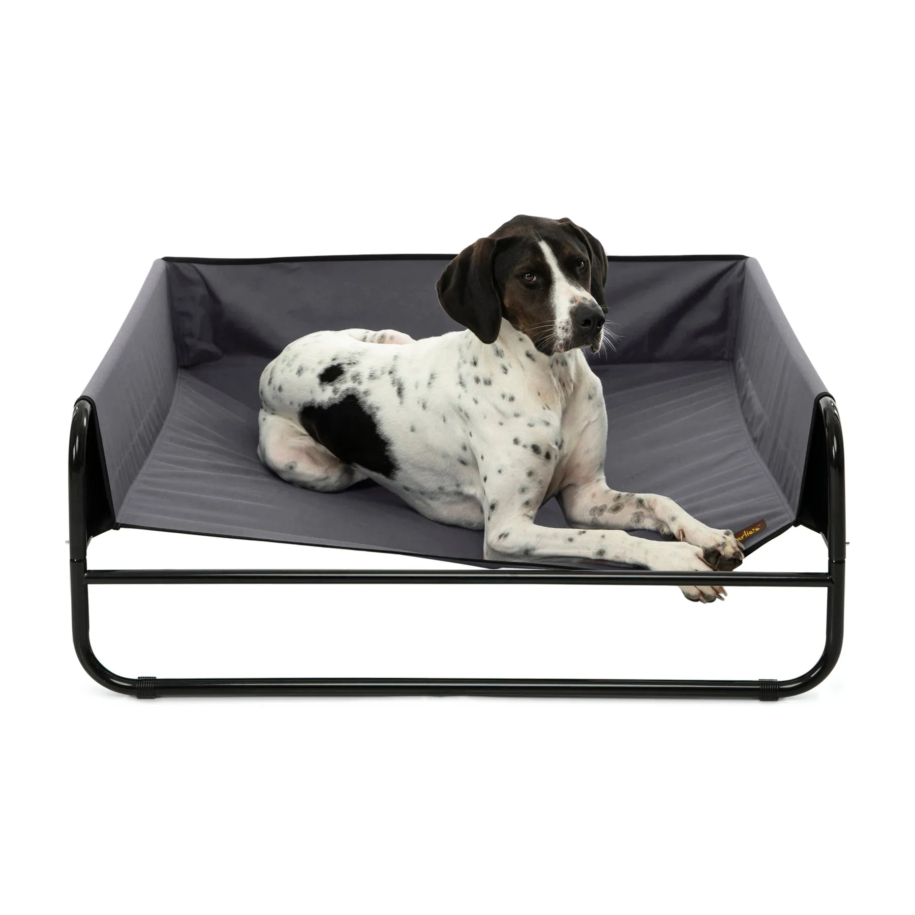 Charlie's High Walled Outdoor Trampoline Dog Bed Grey Small
