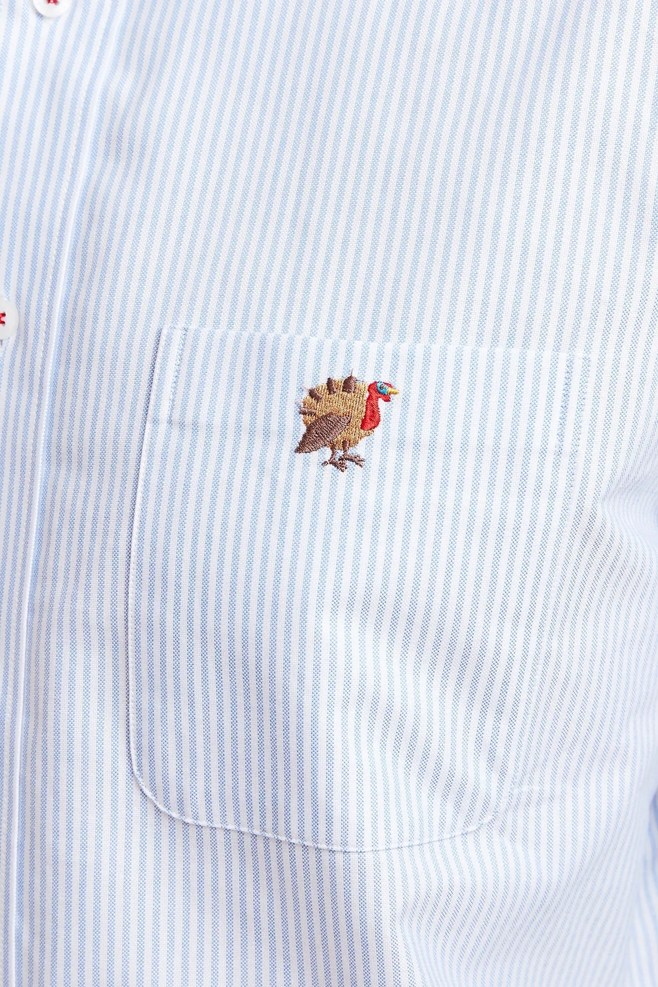 Chase Shirt Oxford Blue Stripe with Single Turkey