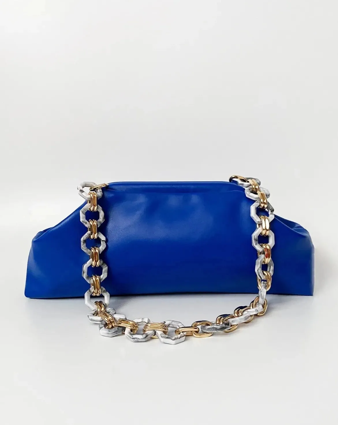 Chic Baguette Shoulder Bag with Chain Strap