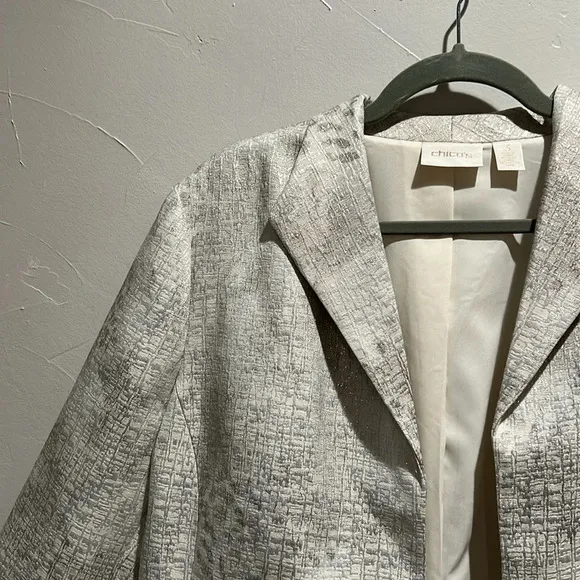 Chico’s Sher Shine Texture Jacket Chico’s 3 or Size 16