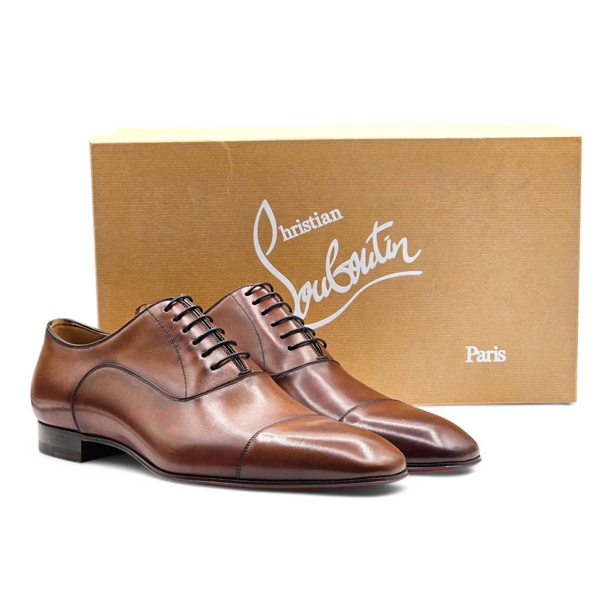 Christian Louboutin Greggo Oxford Shoes - Leather - Brown 42.5